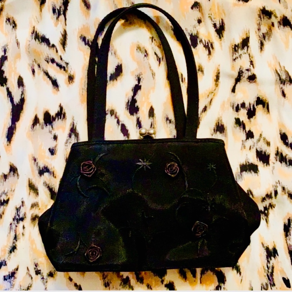 Vintage Frankie and Johnnie small black purse